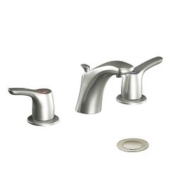 Baystone Brushed Nickel Two Handle Bathroom Faucet